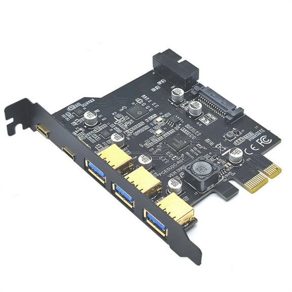 Expand Your Computer's Ports with USB 3.2 Gen2 Type C PCIE Card Hub - PCI-E Adapter