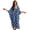 American Patriotic Stars Blue, variant on Red Bows Stars Blue Grids Print Women Kaftan Dresses Plus Size Swimsuit Coverup Batwing Sleeve Summer Bathing Suit Caftan Loungewear Beach Cover Up