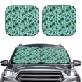 thumbnail image 2 of Wukai Pineapple Sea Turtle Print Windshield Sun Shade, Car Front Window Shades Sunshade Cover Sun Visor Shield Block Automotive Interior Protector Blocks UV Rays-Medium, 2 of 6