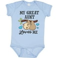 thumbnail image 3 of Inktastic My Great Aunt Loves Me with Sloth and Hearts Boys or Girls Baby Bodysuit, 3 of 5