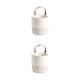 thumbnail image 3 of Monstrate Cesta de almacenamiento colgante para plantas, maceta tejida de estilo nórdico, decoración para el hogar, jardín, balcón, blanco + Blanco + negro 18*20cm 2Conjunto, 3 of 6