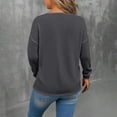 thumbnail image 6 of Horkkom Pullover Sweaters for Women Long Sleeve V Neck Sweaters Causal Solid Color Cozy Sweaters L, 6 of 10