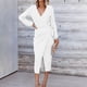 thumbnail image 2 of Moda mujer Sexy Casual nalgas cuello en V sólido vendaje vestido largo Leeve Fridja  yut5483, 2 of 9