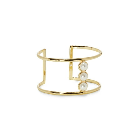 Vince Camuto Faux Pearl T Bar Cuff Bracelet Faux Pearl T Bar Cuff Bracelet
