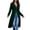 *Green, variant on Women's Longline Half Zip Hooded Cardigan , Casual Stretchy Duster Coat For Women , Ladies' Slim Fit Fall Outerwear with Pockets, Green , S-3XL