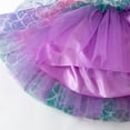 thumbnail image 6 of TAGOLD Toddler Girls Cute Party Dance Costume Splice Rainbow Net Yarn Sequins Tulle Skirt Bow Hairpin Suit Purple 2-4 Years, 6 of 6