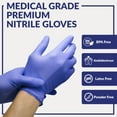 Klex Nitrile Medical Exam Gloves Powder Free Latex Free Food Safe, Medium, 300 Count