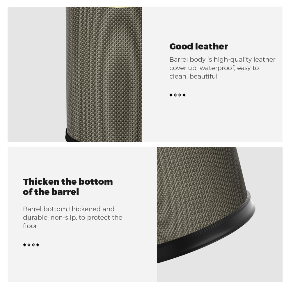 9L/2.3GAL Small Trash Can with Swing Lid, Waste Paper Baskets for Bathrooms,Black and Gold Trash Can for Bathroom,Bedroom, Powder Room,Office,Laundry Room (9L-Black)