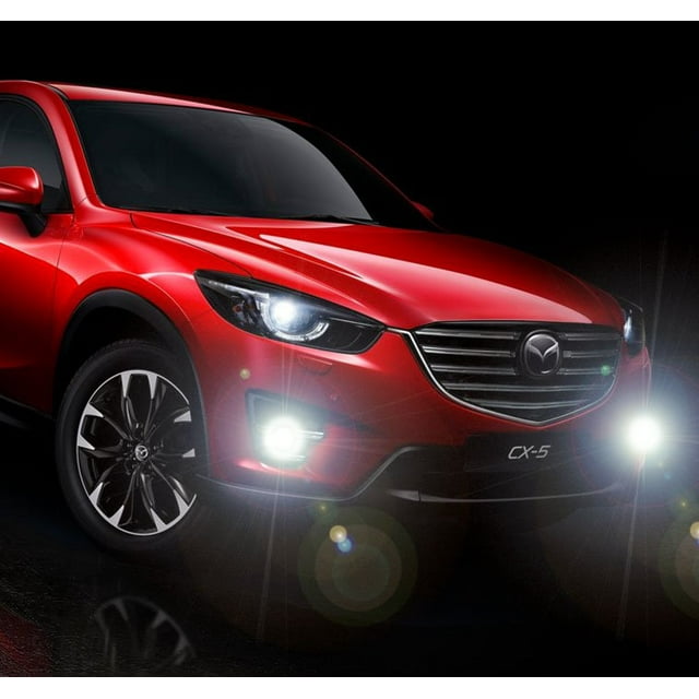 For Blue Halo Fog Lights Lamps for 2016 2016.5 2017 Mazda CX-5