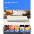 thumbnail image 4 of HBN Vacuum Sealer Compact Food Vacuum Sealer Machine Automatic Kitchen Food Sealer Countertop Double Heat Seal Built-in Cutter with 1 Roll & 20 Bags, 4 of 8