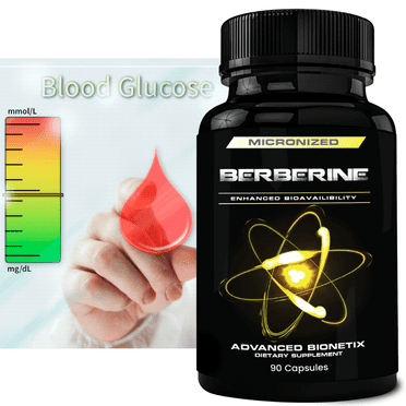 Advanced Bionetix 1500mg Blood Sugar Support Micronized Berberine Supplement w/ Patented BerbeTal™ Support for Enhanced Absorption Higher Bioavailability 90 Total Capsules