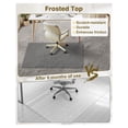 thumbnail image 6 of 34.5"*47.1" Hard Material Chair Mat for High Pile Carpet and Hardwood Floor, Heavy Duty Computer Chair Mat, Frosted Clear Chair Pad for Rolling Chairs Office and Home Grey, 6 of 9