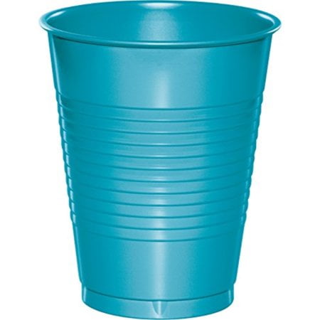 Creative Converting 28103981 20 Count Touch of Color Plastic Cups 16 oz Bermuda Blue