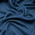 thumbnail image 3 of 59" Wide Rayon Spandex Waffle Open Knit Fabric -Anti Wrinkle,Breathable Fabric by the Yard-210 GSM-for Sewing, Apparel, Clothing, Headbands, Decorations, School, Home, and DIY Projects-Teal Denim, 3 of 4