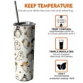 thumbnail image 6 of Halloween Ghosts Tumbler - Halloween Gifts for Women -Ghost Tumbler Cup With Lid 20oz Skinny Coffee Travel Mug, Double Wall Vacuum Insulated Tumbler Cups for Women Halloween Gifts, 6 of 7