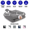 thumbnail image 5 of Ella Jayne Reversible 48"x72" Weighted Blanket - Grey/Grey - 15lb, 5 of 6