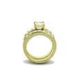 thumbnail image 3 of His Her Yellow Gold Plated Stainless Steel Cz Wedding Ring Set, 3 of 7