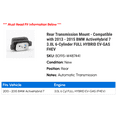 thumbnail image 2 of Rear Transmission Mount - Compatible with 2013 - 2015 BMW ActiveHybrid 7 3.0L 6-Cylinder FULL HYBRID EV-GAS FHEV 2014, 2 of 2