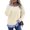 Beige women casual pullover tops a1, variant on Long Sleeve Loose Fit Collared Pullover Tops Women Fall Casual Basic Sweater Soft Cozy Breathable Daily Office Weekend Travel Street Wear, Beige 2XL