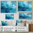 thumbnail image 4 of Designart "Cool Waters In Blue And White Drip" Drip Painting Floater Framed Canvas Art Print, 4 of 5