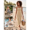 thumbnail image 5 of Anygrew Women's Swimsuit Cover Up Crochet Knit Maxi Dress Spaghetti Strap Summer Beach Casual Dress, 5 of 6