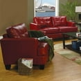 Coaster Company Samuel Bonded Leather Loveseat, Red