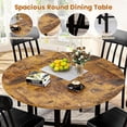 thumbnail image 3 of Lamerge Round Dining Table Set for 4,Wood Round Kitchen Table and Chairs Set for 4,Modern Dining Room Table Set with 4 Faux Leather Chairs,Round Dinner Table for Small Space,Walnut, 3 of 8