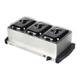 thumbnail image 2 of Bandeja de servidor de buffet eléctrico profesional Gran capacidad Bandeja de 3 platos calientes Lavabo rectangular para buffet Cocina Restaurante Macarena Bandeja de servidor buffet, 2 of 8