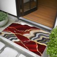 thumbnail image 5 of 2x3 Door Mat Rug, Red Marble Non-Skid Rubber Backing Large Rectangle Rugs - Living Room Bedroom Home Office, Grey Gold Texture Vintage Farmhouse Art Indoor Floor Mat Carpets Washable Rug, 5 of 9