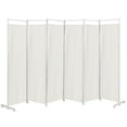 thumbnail image 1 of Costway 6-Panel Room Divider Folding Privacy Screen w/Steel Frame Decoration White, 1 of 10