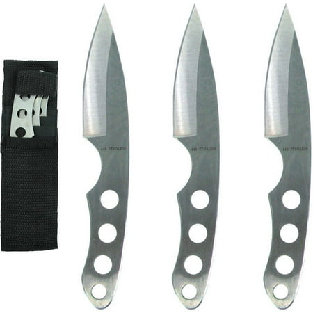 Whetstone Trio Ninja Throwing Knife Set, Silver
