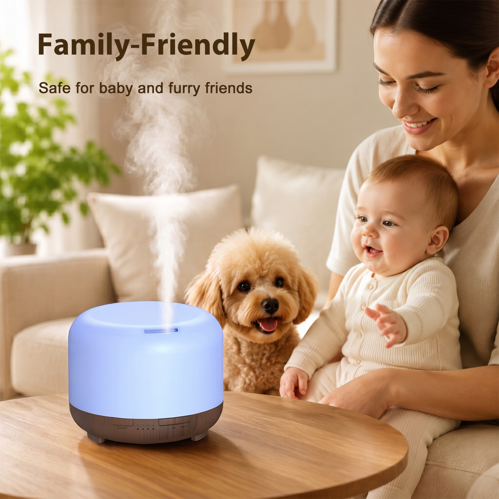Fimilo Essential Oil Diffuser, 500ml, With 6 Essential Oils photo 7