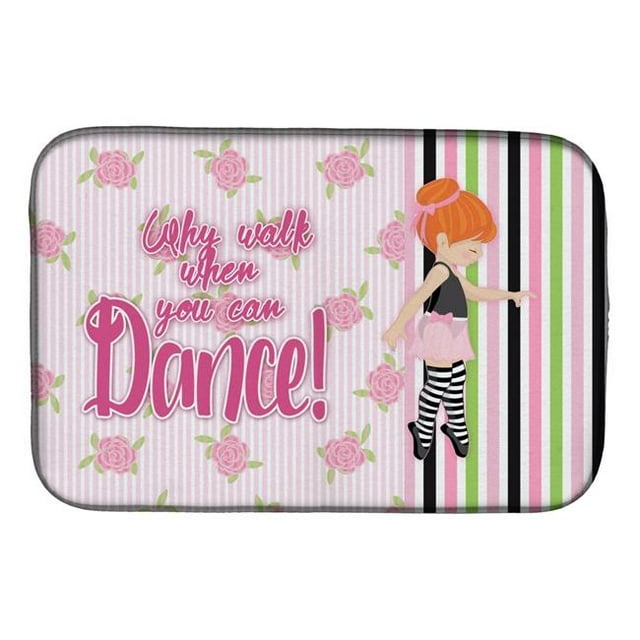 Carolines Treasures BB5399DDM Danse de Ballet Rayures Rouge Plat de Cheveux Tapis de Séchage