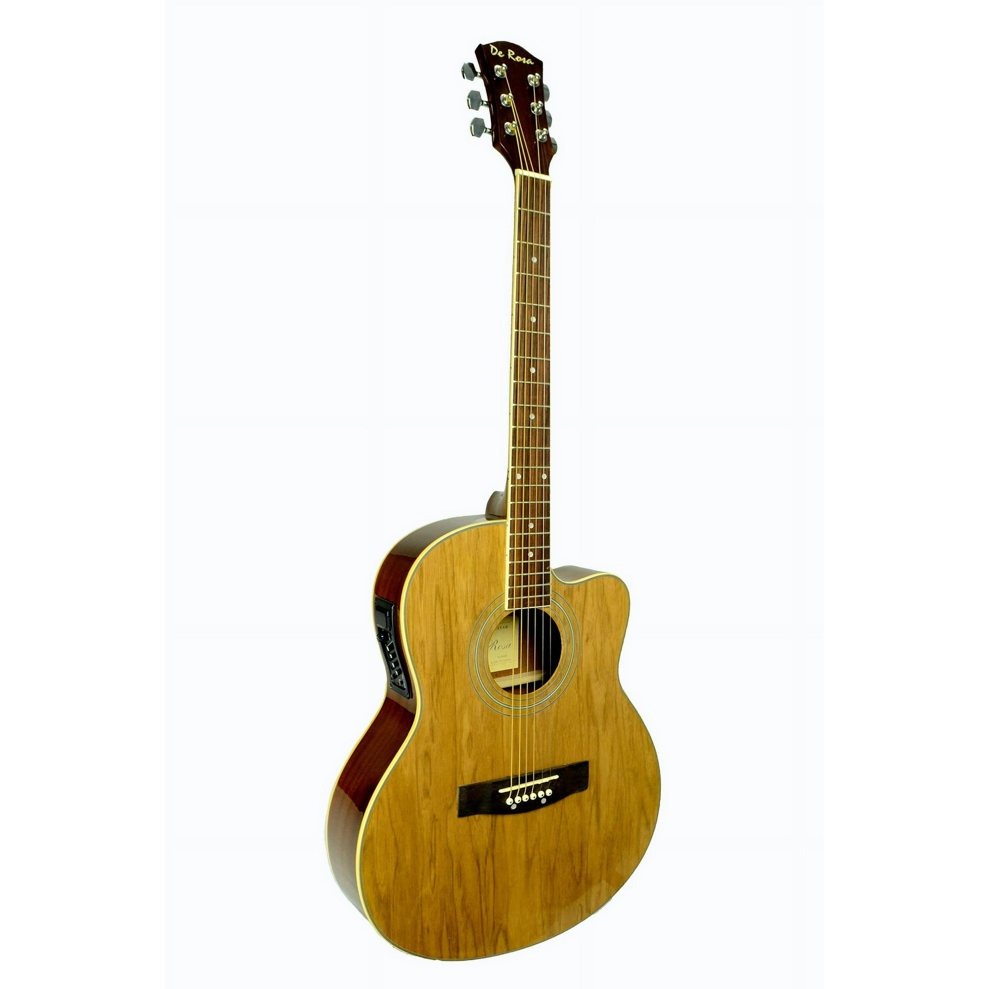 De Rosa USA Guitare Acoustique Electrique Coupe Corps Mince Walmart