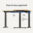 thumbnail image 4 of FlexiSpot L-Shaped Adjustable Standing Desk with Triple Motor, 330lb Capacity, Black Frame and White Top, 4 of 14