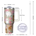 thumbnail image 3 of 40 oz Dog Tumbler Vacuum Insulated with Handle Flip Straw Lid Travel 40oz Dog Tumblers Lids Straws Leak Proof Stainless Steel Cup Mug Gifts for Men Women, 3 of 5