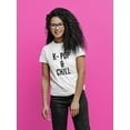 thumbnail image 2 of K-Pop & Chill Design Women White T-Shirt, Female Large, 2 of 4