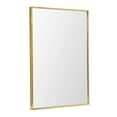 thumbnail image 6 of Head West Brassy Gold Spectrum Metal Rectangular Bathroom Vanity Mirror - 34" x 22", 6 of 8