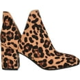 thumbnail image 2 of Women's Journee Collection Gwenn Heeled Ankle Bootie Leopard Faux Suede 6.5 M, 2 of 4