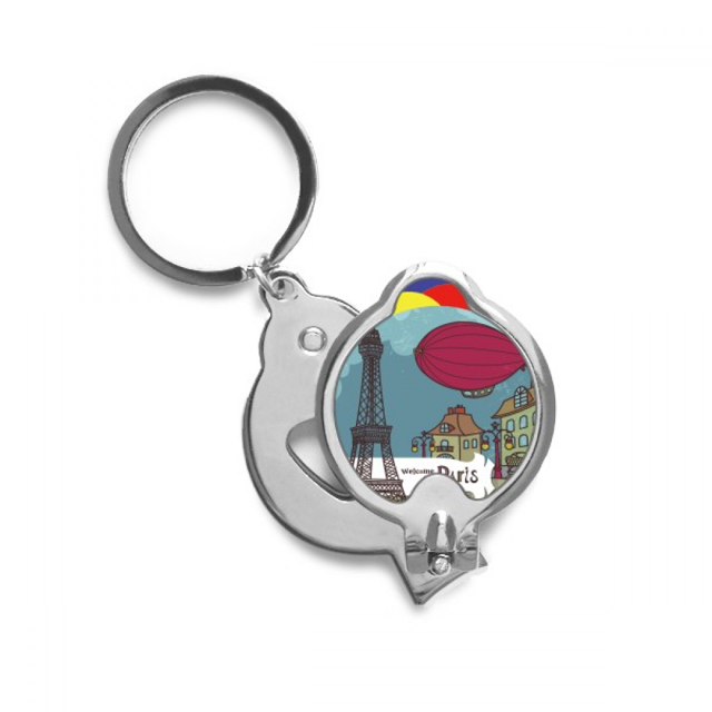 Paris Airship France Eiffel Tower Landscape Nail Clippers Sharp Fingernail Stainless Steel Cutter