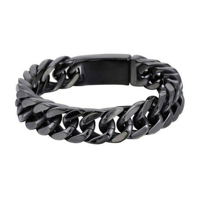 Bracelet Chaîne Mode Punk Hommes Joncs Ronds Mode Urbaine Bijoux (Or)
