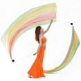 thumbnail image 4 of 2x Flowy Polyester Poi Thrown Balls Belly Dance Costume Dancing Props 8, 4 of 8