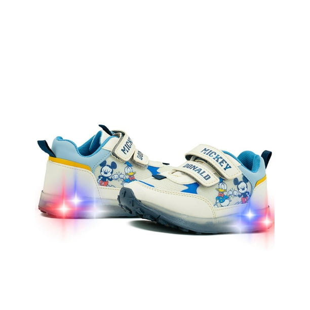 Tenis Con Luces Tropicana Para Niño Donald Mickey En Beige beige