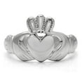 thumbnail image 3 of ETERNAL SPARKLES Women's Silver Claddagh Celtic Irish Fashion Comfort Statement Love Ring, 3 of 5