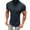 Gray, variant on WMTBSRSW Mens Summer Mock Turtleneck Tops Soft Cotton Short Sleeve Casual Tee Solid Color Slim Fit Pullover Basic Tee
