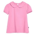 thumbnail image 2 of Made in USA Girls Soft Cotton Jersey Peter Pan Collar Short Sleeve Puff Tee, 2 of 9