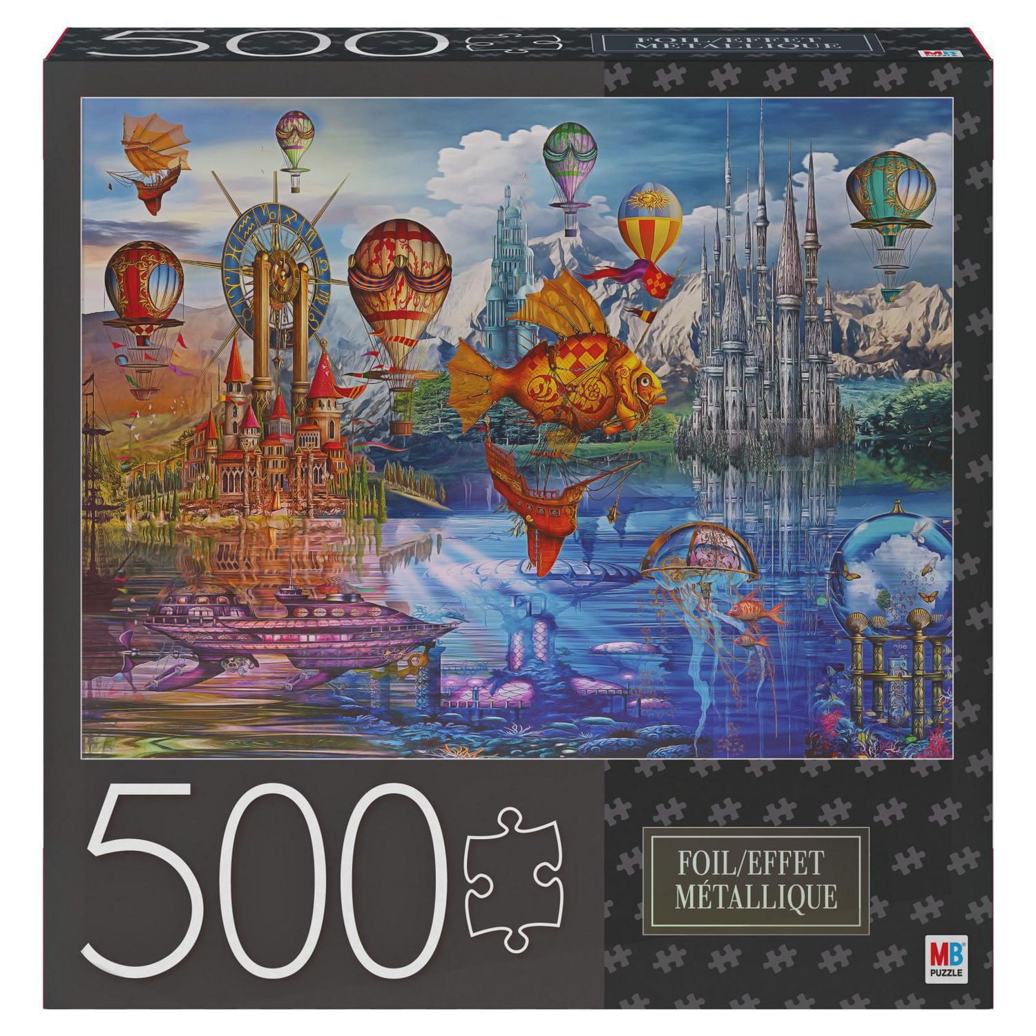 500-Piece Adult Jigsaw Puzzle with Foil Accents, Fantasy Panorama