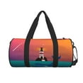 thumbnail image 2 of KLL Lighthouse and Whale Duffle Bag For Men Women Sport Gym Fitness Tote Travel Training Workout Basketball Football Weekender, 2 of 8
