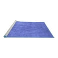 thumbnail image 2 of Ahgly Company Machine Washable Indoor Square Oriental Blue Industrial Area Rugs, 7' Square, 2 of 4