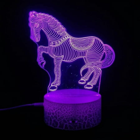 

YSTIAN Unicorn Night Light 3D Illusion Lamp Unicorn Lights for Kids Room 16 Colors with Remote Control Christmas Birthday Gifts Girls Decoración De Dormitorio De Luz De Noche Led